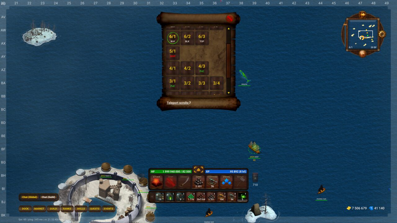 Explore PvE/PvP maps